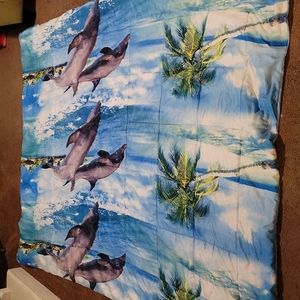 Dolphin twin comforter and sham